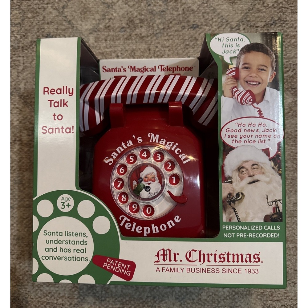 Mr. Christmas Santa's Magical Telephone Interactive 60 Minute Talk Time‎ NIB